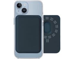 Kaarthouder Blauw Geschikt Voor Magsafe Ring wallet iPhone 12/13/14/15 / 15 Pro /15 Pro Max/PLUS/ iPhone 16 - Kaarthouder pasjeshouder mannen en vrouwen