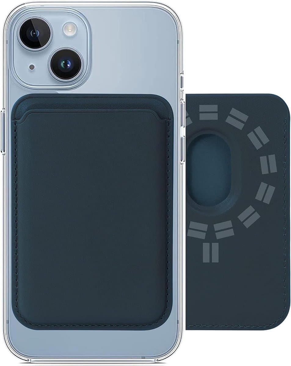 Kaarthouder Blauw Geschikt Voor Magsafe Ring wallet iPhone 12/13/14/15 / 15 Pro /15 Pro Max/PLUS/ iPhone 16 - Kaarthouder pasjeshouder mannen en vrouwen — afbeelding 1
