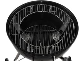 Mustang Gourmet Kettle Houtskoolbarbecue – Ø 43,5 cm – Compacte BBQ met thermometer, RVS grillrooster, asopvang en wielen – Voor tuin, of camping – Stijlvol geëmailleerd staal — thumbnail 4