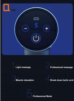 Q-time - Massage Gun - Professionele Sport Massage - Rug Massage - Nek Massage - Massage Apparaat - Spier Massage - Stress Massage - Triggerpoint - Spierherstel & Spierontspanning — thumbnail 3