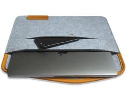 LOUZIR Vilten Laptop Sleeve "Folder" Lichtgrijs |