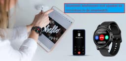 Belesy® SMART - Smartwatch Dames - Smartwatch Heren - Horloge - Stappenteller - 1.3 inch - Kleurenscherm - Full Touch - Bluetooth Bellen - Roségoud - Staal — thumbnail 10