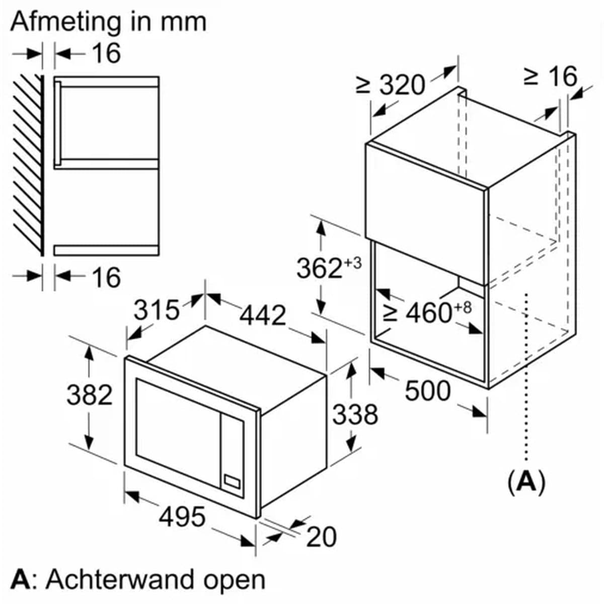 Bosch BFL523MB3 - Serie 2 - Inbouwmagnetron — afbeelding 1