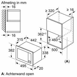 Bosch BFL523MB3 - Serie 2 - Inbouwmagnetron — thumbnail 1