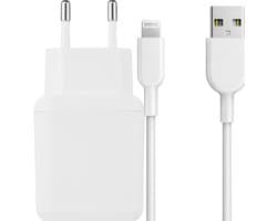12W USB Oplader Set met geschikt voor iPhone Oplaadkabel - 1 Meter - Voor 7, 8, SE, X, 11, tablet 5e, 6e, 7e generatie
