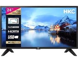 HKC 24F1D-A2EU FHD 1920x1080 LED-tv van 60 cm (24 inch) (Triple Tuner (DVB-C / -T2 / -S2), CI+, HDMI, USB)