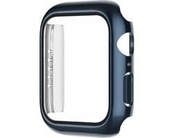 Screenprotector watch case - hoesje - geschikt voor Apple Watch Series 7 en 8 - 41 mm - blauw