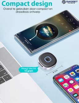 Gadgetplace Bluetooth Receiver Incl. 3.5MM AUX - BT 5.0 - Bluetooth Ontvanger - Handsfree Bellen - Bluetooth Audio Receiver - Bluetooth via AUX — thumbnail 2