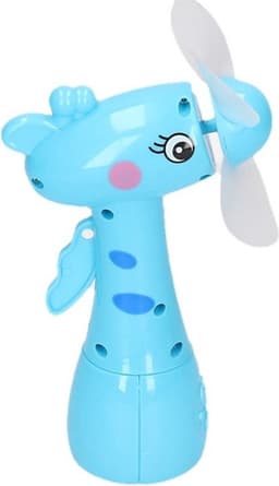 Waterspray ventilator - giraffe - blauw - voor kinderen - waterverstuiver - zomerventilator - 15 cm — thumbnail 2