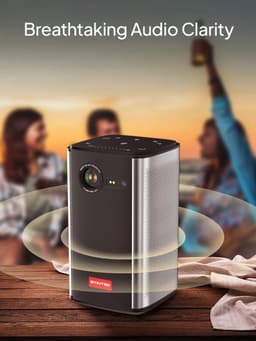 Byintek - P70 - Beamer - Projector Beamer - Mini Meamer - 960x540dpi - 20W - DLP Automatische focus - met WiFi - 300 ANSI Lumens - Zwart — thumbnail 5