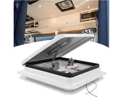 Dakventilator Camper - Motorhome Ventilatie - Frisse Lucht - Insectenmesh - 36x36 cm - Wit