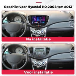 Boscer 2 Din Autoradio - Geschikt voor Hyundai i10 2008-2013 - Draadloos Apple CarPlay & Android Auto - Vernieuwd Bedieningspaneel - 9 Inch HD Touchscreen - Android 15 - 4+64GB - GPS - WiFi, Bluetooth & USB - Achteruitrijcamera & Microfoon — thumbnail 3
