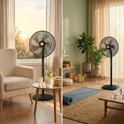 Livista Statiefventilator - Met Afstandsbediening - Staande Ventilator - 112 cm Hoog - 8 Snelheden - Timer - 90° Oscillerend - 40° Kantelbaar - Zwart — thumbnail 3