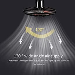 Industriële Wandventilator - Muurventilator Oscillerend - Luchtcirculatie Verbeteren - 90 Graden Oscillatie - 3 Snelheden - Grijs — thumbnail 4