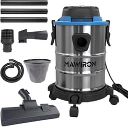 20L nat-/droogzuiger – roestvrijstalen bak, HEPA-filter, 5 meter snoer, stil ≤80dB – voor huis, auto, garage en werkplaats — thumbnail 1