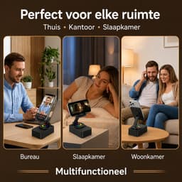 Bluetooth Speaker met Telefoonhouder - Opvouwbaar - RGB Verlichting - Verstelbare Standaard - Bluetooth 5.4 — thumbnail 3