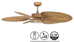 Lucci Air Plafondventilator Bali Naturel incl. 18Watt Led Ø 132cm — thumbnail 1