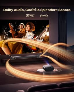 SnelShoppen - Slimme Beamer WiFi Bluetooth Projector met 4K-ondersteuning, Autofocus, Dolby, 1080p Full HD, Automatische Keystone-correctie voor Thuis — thumbnail 2