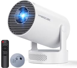 SnelShoppen - Mini Projector 4K Home Cinema met WiFi 6, Bluetooth 5.4, 180° Rotatie, 200 ANSI Lumens, 100-inch Beeld, Keystone Correctie, Ideaal voor — thumbnail 1