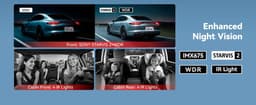 SnelShoppen - 4 Kanaals Dash Cam 2.7K+1080P*3, 360° Camera met IR Nachtzicht, 128GB Kaart, GPS, 5GHz WiFi, Touchscreen en Stembediening voor Auto — thumbnail 2