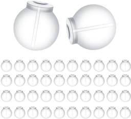 100 stuks rubberen oorbelachterkanten, rubber, comfortabel, ondoordringbaar, zacht, veilige achterkanten, doorzichtig, antislip, oorbelstoppers, veilige pasvorm voor oorbellen, hoepels en piercings — thumbnail 1