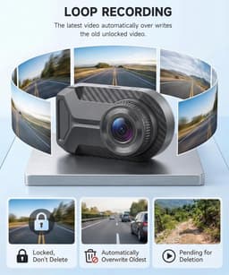 SnelShoppen - Motorcycle Dashcam 1080P Full HD, Compact, IP66 Waterproof, 110° Wide Angle, Loop Recording, Drill-Free Mounting, Wi-Fi Verbinding, Dire — thumbnail 3