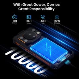 Smartphone Robuust - Zwart 128 GB Opslag - 8 GB RAM - 10000 mAh Accu - Android 15 - 6.7 Inch Scherm — thumbnail 3