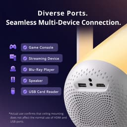 ETOE‑Starfish‑2‑Smart‑Projector‑Google‑TV‑500‑ANSI‑Lumen‑Full‑HD‑1080P‑4K‑Decodering‑0‑300°‑Verstelbaar‑Sfeerverlichting‑Wit — thumbnail 3
