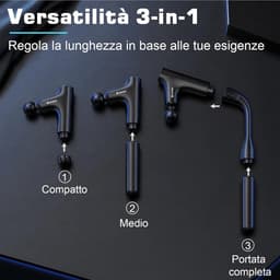 Massage Gun – Deep Tissue Massagepistool – 4 Massagekoppen – Stil <45 dB – 3-5 Uur Accu – USB-C Oplaadbaar — thumbnail 3