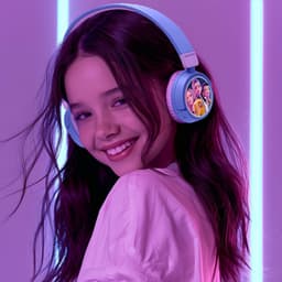 KPop Demon Hunters - Huntr/x - draadloze kinderkoptelefoon - volumebegrenzing - lange batterijduur - microfoon - opvouwbaar - bluetooth — thumbnail 5