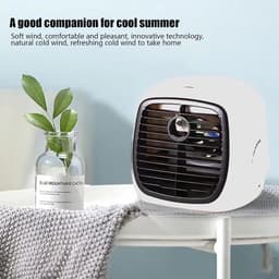 Draagbare Airco - Persoonlijke Koeler - Persoonlijk Comfort - Geruisloze Werking - 20 cm - Wit — thumbnail 5