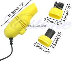 Mini Stofzuiger - Toetsenbord Reiniger - Computer Schoonmaken - USB Aangedreven - Handzaam Formaat - Groen — thumbnail 3