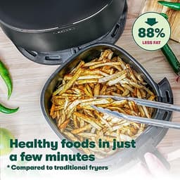 Heteluchtfriteuse - Multikoker - Gezond Koken - Digitale Touchscreen - 2.9 Liter - Mat Zwart — thumbnail 5
