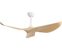 KOMHTOM - Plafondventilator - 52 inch (132 cm) - Zonder verlichting - 6-traps afstandsbediening - 3 ABS-vleugels - Omkeerbare DC-motor — afbeelding 1