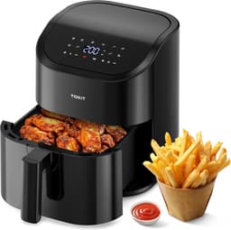 Airfryer - Heteluchtfriteuse - Gezond Koken - 10 Functies - 4.5 Liter - Zwart — thumbnail 1