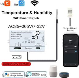 Temperatuur Schakelaar Module - Klimaatregelaar Thermostaat - Automatische Klimaatregeling - Afstandsbediening via App - 8 x 5 x 5 cm — thumbnail 3