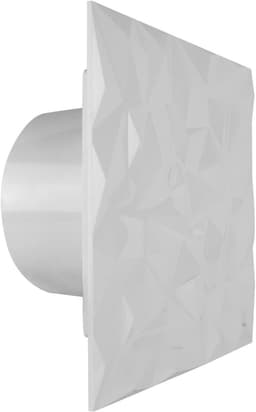 Ventilator - Afzuiging - Luchtcirculatie - Diamantpaneel design - Ø 125 mm - Wit — thumbnail 1