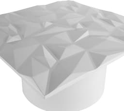 Ventilator - Afzuiging - Luchtcirculatie - Diamantpaneel design - Ø 125 mm - Wit — thumbnail 2