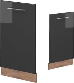 Vaatwasserpaneel - Frontpaneel Vaatwasser - Keuken Inrichten - MDF Fronten - 45 cm - Antraciet Hoogglans — thumbnail 5
