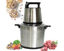 Keukenmachine Vleesmolen - Keukenapparaat - Grote porties maken - 12 liter RVS kom - 800W - Zilver