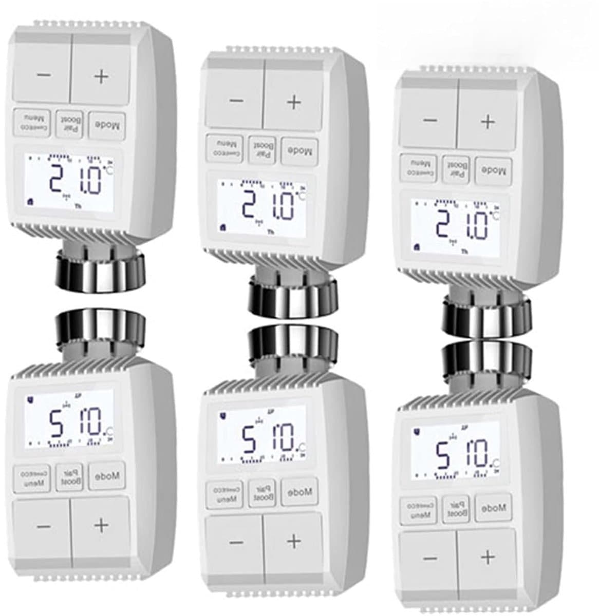 Slimme Thermostaat - Temperatuurregelaar - Energie Besparen - Spraakbesturing - 6 Stuks - Wit — afbeelding 1