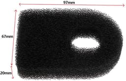 Dailygoods- Schuimluchtfilter 2 stuks - Compatibel met Atco/Commodore - Hoogte 97 mm - Breedte 67 mm - Dikte 20 mm - Duurzaam sponsmateriaal - Luchtfilter — thumbnail 2