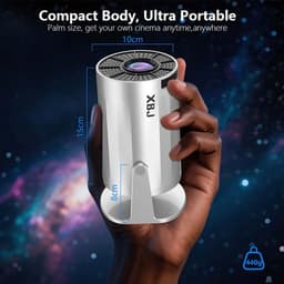 Mini Beamer met WiFi 6 & Bluetooth – Draagbare Projector met Android 11 – 1080p HD – 200 ANSI – 220° Draaibaar — thumbnail 4