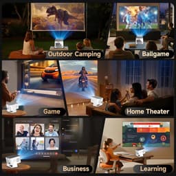 Beamer 1080p Full HD Smart Projector 900 ANSI, Android 14, WiFi 6, Bluetooth 5.4, Autofocus, 8K ondersteuning — thumbnail 5