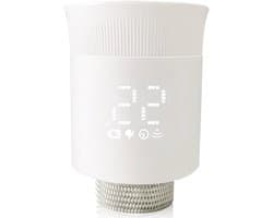 Zigbee Smart Radiator Thermostaat Kit – Radiator Temperatuurregelaar – Slimme Thermostaatklep – Compatibel met Alexa, Google, Wi-Fi en App – ABS – Batterij niet inbegrepen – Wit