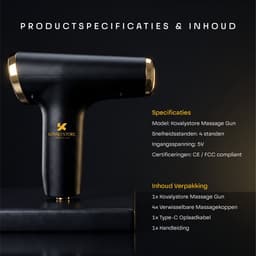 Kovalystore Massage Gun - Professioneel - Massage Apparaat - Massage Pistool - Voor Spieren - Spiermassage - Sportmassage - Fitness — thumbnail 3