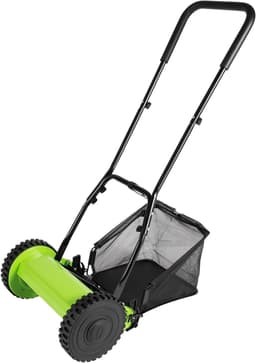 Mulcher handmatige grasmaaier - snijbreedte 30 cm - verstelbare snijhoogte 12-45 mm - SnelShoppen — thumbnail 1