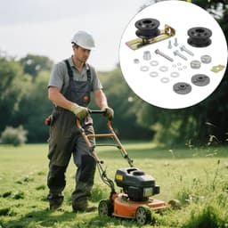Grasmaaier Katrol Set - Poelie en Riem - Gazon Onderhoud - 30% Efficiënter - 15 Min Installatie - Zwart — thumbnail 2
