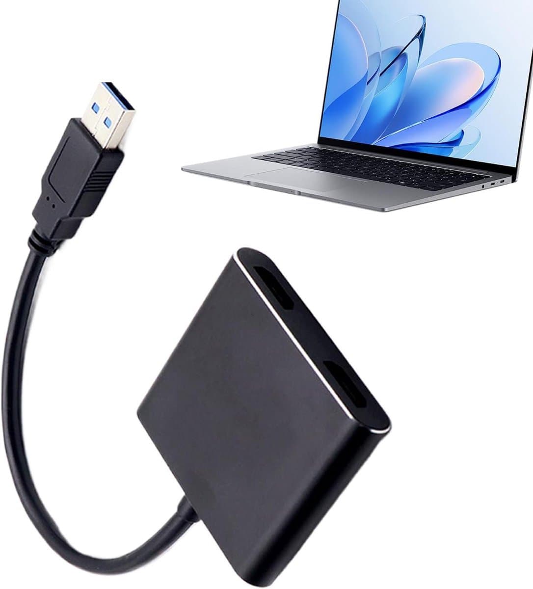 HD naar adapter - Weergaveconverter Monitorverbinding - Beeldoverdracht - Plug-and-play installatie - 1920 x 1080 - Zwart — afbeelding 1