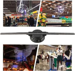 3D Holografische Reclame Display Verwijderbare Fan Leaf Hologram Fan WiFi Projector 234 Lichtkralen Fan Leaf Display Diameter 42cm Voor Bedrijven Feesten — thumbnail 3